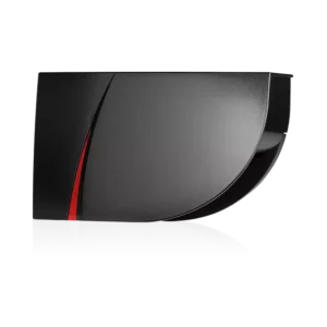 BEA LZR‑FLATSCAN 3D SW four‑curtain laser safety sensor mounted on an automatic swing door.