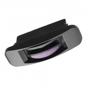 BEA LZR‑FLATSCAN SL laser safety sensor for automatic sliding doors, shown in a compact black housing.